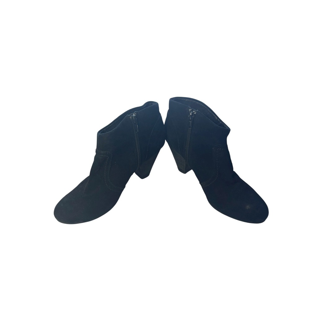 ALDO Black Suede Ankle Booties 3" Heeled Boots‎ Classic Chic Size 7